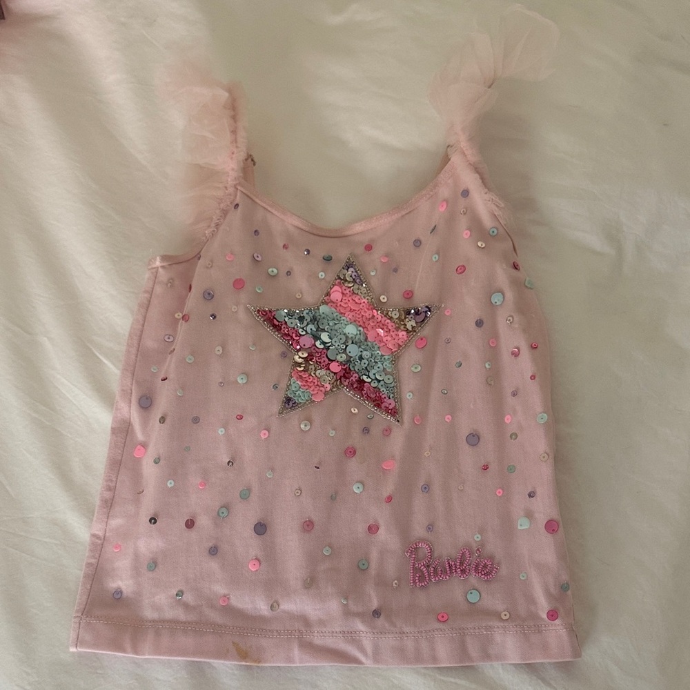 Tutu Du Monde x Barbie Pink Sequin Star Tank